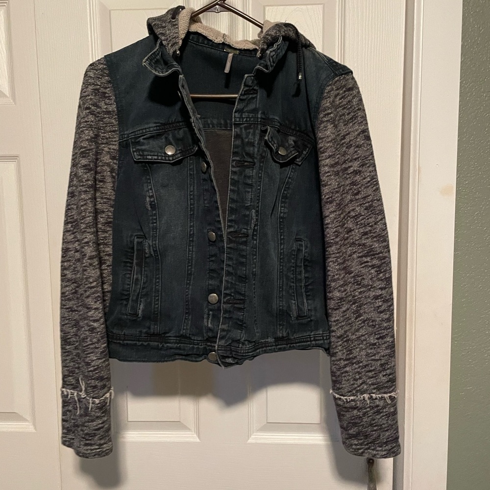 Free People Denim hoodie